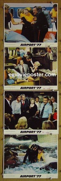 V049 AIRPORT '77 4 color 8x10 mini lobby cards '77 Grant, Lemmon