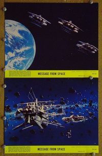 V544 MESSAGE FROM SPACE 2 color 8x10 mini lobby cards '78 sci-fi