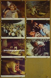 V599 OMEN 7 color 8x10 mini lobby cards '76 Gregory Peck, Remick
