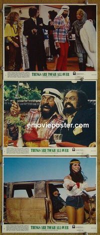 V821 THINGS ARE TOUGH ALL OVER 3 color 8x10 mini lobby cards '82