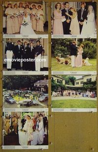 V884 WEDDING 7 color 8x10 mini lobby cards '78 Altman, Farrow