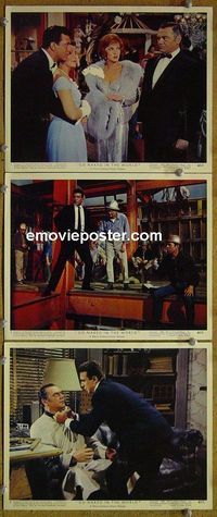 V338 GO NAKED IN THE WORLD 3 English color 8x10 mini lobby cards '61