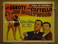 Y004 ABBOTT & COSTELLO IN HOLLYWOOD Spanish title lobby card '45
