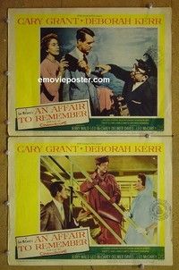 Y977 AFFAIR TO REMEMBER 2 lobby cards '57 Cary Grant, Kerr