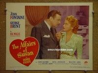 Z262 AFFAIRS OF SUSAN lobby card #2 '45 Fontaine, Brent