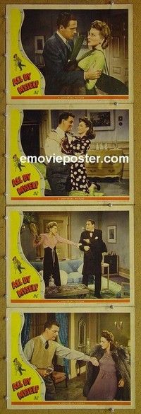 Y714 ALL BY MYSELF 4 lobby cards '43 Rosemary Lane, Ankers