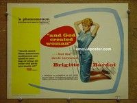 Y012 AND GOD CREATED WOMAN title lobby card '57 Brigitte Bardot
