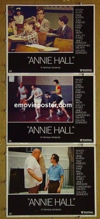 Y814 ANNIE HALL 3 lobby cards '77 Woody Allen classic!