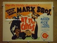 Y018 AT THE CIRCUS title lobby card '39 Marx Brothers, Hirschfeld art