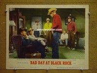 Z289 BAD DAY AT BLACK ROCK lobby card #8 '55 best scene, Tracy!