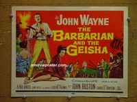 Y023 BARBARIAN & THE GEISHA title lobby card '58 John Wayne