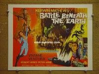 Y028 BATTLE BENEATH THE EARTH title lobby card '68 sci-fi