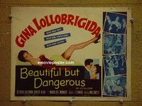 Y031 BEAUTIFUL BUT DANGEROUS title lobby card '57 Lollobrigida