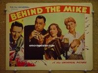 Z303 BEHIND THE MIKE lobby card '37 Sterling Holloway