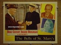 Z306 BELLS OF ST MARY'S lobby card '46 Bing Crosby