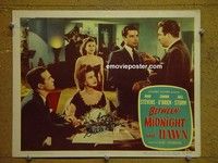 Z310 BETWEEN MIDNIGHT & DAWN signed lobby card '50 Gale Storm