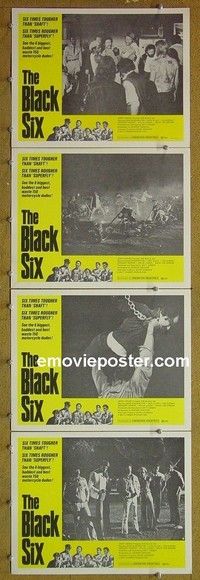Y720 BLACK SIX 4 lobby cards '74 Mean Joe Greene!