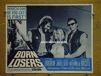 Z336 BORN LOSERS lobby card #3 '67 real bad bikers!