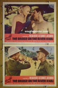 Z006 BRIDGE ON THE RIVER KWAI 2 lobby cards R63 Holden, Guiness