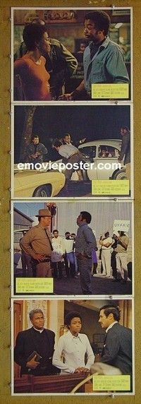 Y723 BROTHER JOHN 4 lobby cards '71 Sidney Poitier