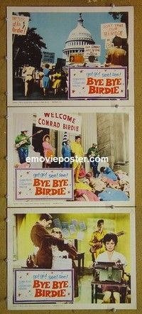 Y837 BYE BYE BIRDIE 3 lobby cards '63 Dick Van Dyke, Janet Leigh