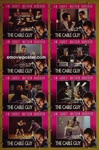 Y428 CABLE GUY 8 lobby cards '96 Jim Carrey, Matthew Broderick