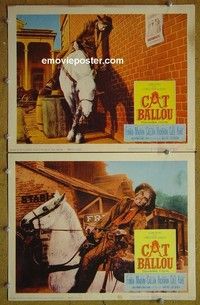 Z013 CAT BALLOU 2 lobby cards '65 Lee Marvin Oscar winner!