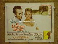 Y055 CERTAIN SMILE title lobby card '58 Rossano Brazzi, Joan Fontaine