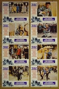 Y432 CHINESE PROFESSIONALS 8 lobby cards '73 kung fu!