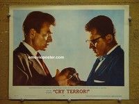 Z392 CRY TERROR lobby card #4 '58 film noir, James Mason