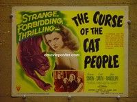Y072 CURSE OF THE CAT PEOPLE title lobby card '44 Simone Simon