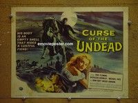 Y074 CURSE OF THE UNDEAD title lobby card '59 lustful fiend!