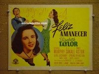 Y075 CYNTHIA Spanish title lobby card '47 Elizabeth Taylor