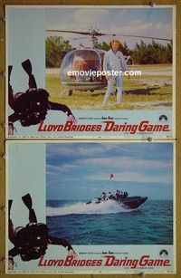 Z024 DARING GAME 2 lobby cards '68 Lloyd Bridges