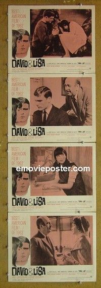 Y731 DAVID & LISA 4 lobby cards '63 Frank Perry