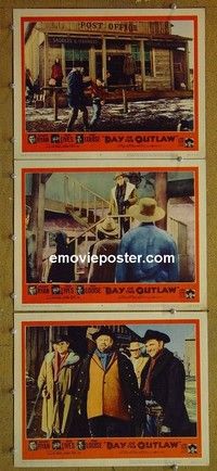 Y850 DAY OF THE OUTLAW 3 lobby cards '59 Robert Ryan