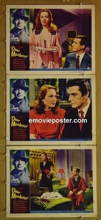 Y851 DEAR MURDERER 3 lobby cards '48 English film noir!