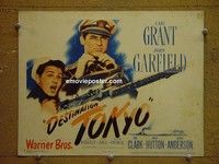 Y083 DESTINATION TOKYO title lobby card '43 Cary Grant, Garfield
