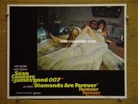 Z415 DIAMONDS ARE FOREVER lobby card #3 '71 Bond in bed!