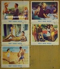 Y682 DON'T MAKE WAVES 5 lobby cards '67 Sharon Tate, Tony Curtis