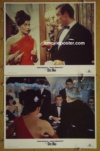 Z034 DR NO 2 lobby cards R84 Sean Connery IS James Bond!
