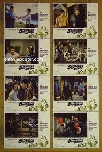 Y410 5 FINGERS OF DEATH 8 lobby cards '73 kung fu