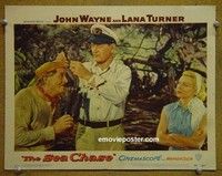 Z855 SEA CHASE lobby card #3 '55 John Wayne, Lana Turner