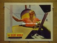 Z874 SILENT WORLD lobby card #5 '56 Jacques Cousteau portrait!
