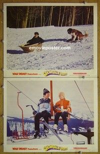 Z187 SNOWBALL EXPRESS 2 lobby cards '72 Disney, Dean Jones