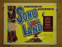 Y315 SONG OF THE LAND title lobby card '53 volcanoes!