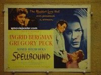 Y317 SPELLBOUND title lobby card '45 Alfred Hitchcock, Peck