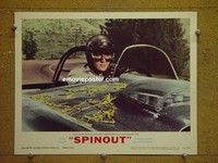 Z900 SPINOUT lobby card #6 '66 Elvis Presley driving race car!