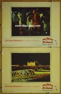 Z190 SPIRIT OF ST LOUIS 2 lobby cards '57 James Stewart