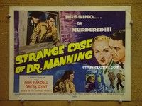 Y321 STRANGE CASE OF DR MANNING title lobby card '58 Greta Gynt